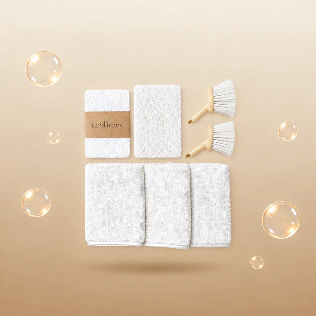 Clean Team Reload sponges, microfibre cloths and dish brush heads