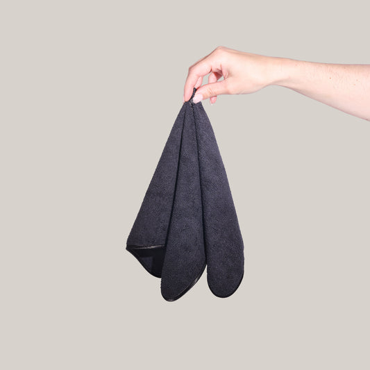 reusable black microfibre cleaning cloth